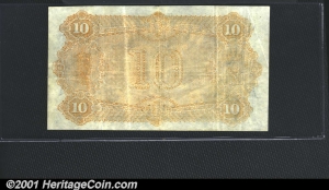 Norway 10 kroner 1877-1899  back