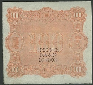 Norway 100 kroner  1877–1899 back